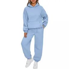 Mulheres Causal Sportwear Conjuntos De Duas Peças Moda Hoodies Terno Moletom Com Capuz Magro Calças Compridas