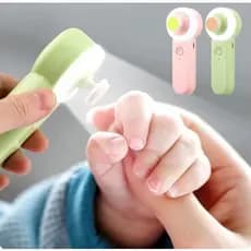 Cortador de Unhas Elétrico com Luz Led Para Bebê Crianças Recarregável Com 6 Lixas DKL