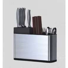 Porta Talheres Escorredor Aço Inox Utensílios Cozinha Organizador Bancada Drenagem Água Pia