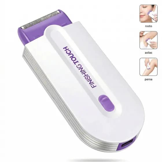 Depilador Elétrico por Indução Inteligente - Removedor de Pelos Sem Dor para Corpo e Rosto - Recarregável USB - Envio Im