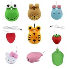 Mouse com fio criativo de anime kawaii, ergonômico, USB, mouse óptico para computador, laptop e notebook