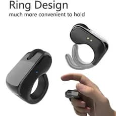 Anel De Dedo Sem Fio Mouse Bluetooth Tela Toque Roda Rolagem Mini Portátil Recarregável Para PPT Discurso Tablet
