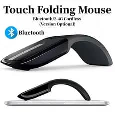 Mouse Dobrável Em Forma De Arco 1200DPI Óptico Ergonômico Bluetooth Portátil Sem Fio Suave Escritório