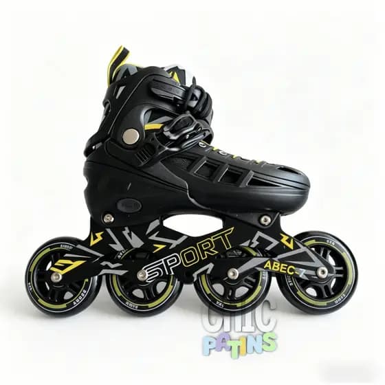 Patins Roller Inline Até 90KG Ajustável 4 Rodas Reta Masculino Feminino Promoção
