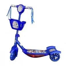 Patinete Infantil De 3 Rodas Meninos Com Musical + Cesta + Luzes
