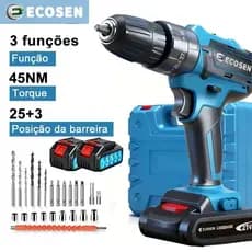 Parafusadeira Furadeira 48V 2 Baterias Com Maleta e Acessórios Completo Black Friday