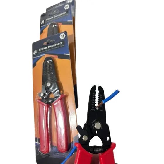 ALICATE DESENCAPADOR DE FIOS 6,5" CB. VERMELHO