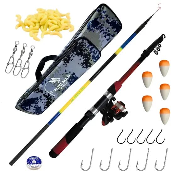 Kit 3 Especial para Pesca com Acessórios e Bolsa