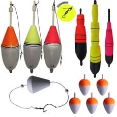 Kit Completo De Bóias Para Pesca Em Promoção Com Bóias Cevadeiras, Bóias Torpedos Ou Pino, Bóia Pão E Bóia Lambari 05