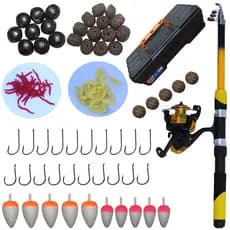Kit de Pesca  Maleta Completo Com 10 Itens  mais Vara Telescópica Para Molinete Em Oferta