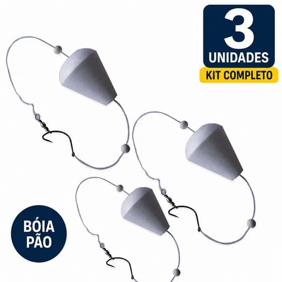 Kit 3 Bóia Pão Para Pesca Em Superficie Um Atrativo Eficiente Para Captura Dos Grandes Exemplares Nos Pesqueiros