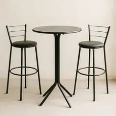 Jogo de Mesa Bistrô com Banquetas Altas - Design Moderno e Estrutura Robusta - Direto de Fábrica