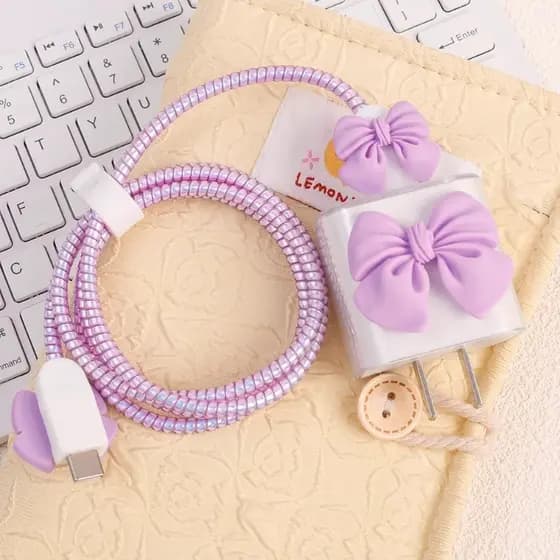 roxo Cabo de carregamento e capas de carregador compatível 1 4m durável Laser Data Cable Protective Sleev – Top de Linha
