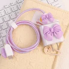 roxo Cabo de carregamento e capas de carregador compatível 1 4m durável Laser Data Cable Protective Sleev – Top de Linha