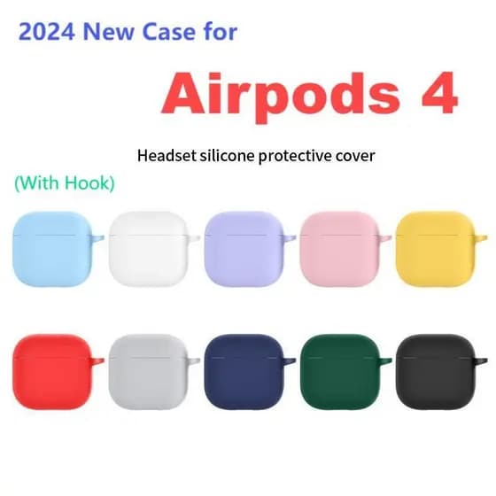 Capinha Compativel AirPods 4 protetora de silicone 2024 Fone Bluetooth Proteção Total Anti Impacto Luxo – Top de Linha