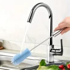 Garrafa de vidro semiautomática garrafa de leite copo de água escova rotativa de limpeza de silicone 9D – Top de Linha