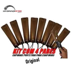 Kit com 4 pares de capinhas de proteção para prancha babyliss Pro e Lizze extreme