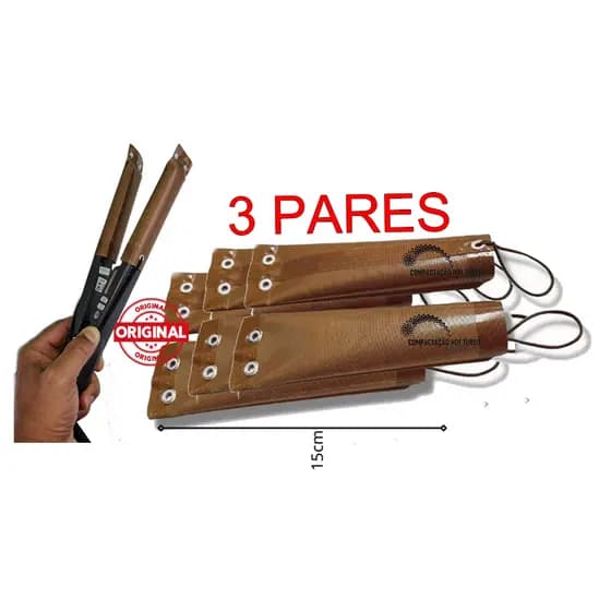 3 pares Capa Protetora para chapinha