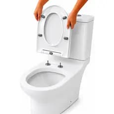 Tampa de Vaso Assento Sanitário Soft Close Branco Para Celite Riviera Com Amortecedor Click Fechamento Lento Devagar