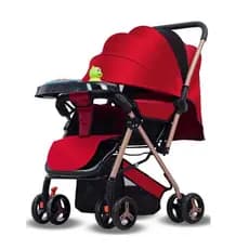 Carrinho De Bebê Infantil Unisex Para Passeio Reclinável Dobrável Com Bandeja Musical P/Menino Menina Feminino Masculino