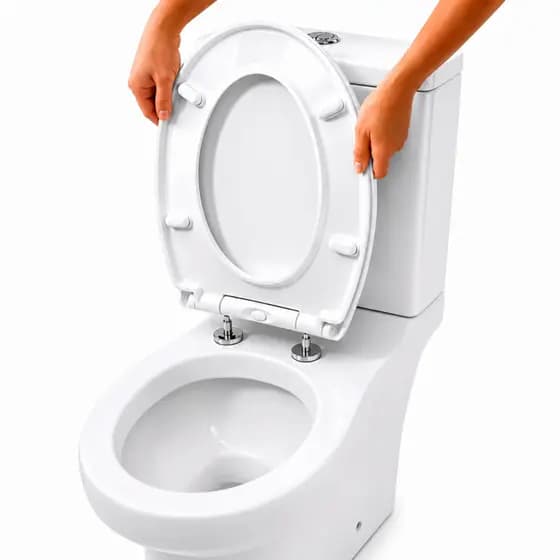 Assento Sanitário Universal Deko Oval Soft Close Lento Devagar Branco Tampa de Vaso Sanitário Com Amortecedor Com Click