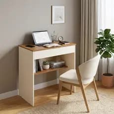 Mesa Escrivaninha Com Gaveta E Nicho Para Quarto Escritório E Penteadeira De Parede Multiuso Oferta