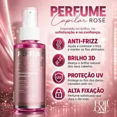 Perfume De Cabelo Rosé Luxo Anti Frizz Proteção UV Brilho Para Cabelo