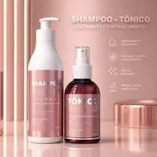 Kit Shampoo Bomba De Crescimento Capilar + Tônico Crescer Cabelo