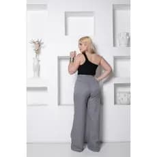 Alfaiataria Wide Leg Pantalona Social Moda Feminina Casual P ao GG Cintura Alta  Boca larga