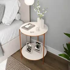 Mesa de Apoio Lateral Canto - Para Sala Quarto Escritório