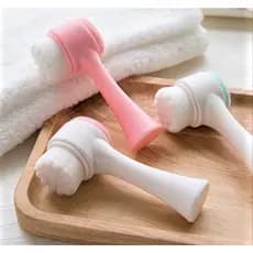 Escova De Limpeza Facial 2 em 1 Aparelho Para Massagem Esfoliação e Limpeza Cerdas Macias