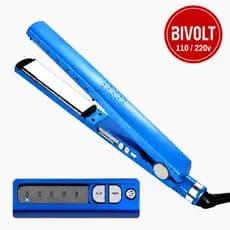 Chapinha Prancha Nano titanium 450°F Progressiva Profissional Display Digital  Bivolt 110-220V