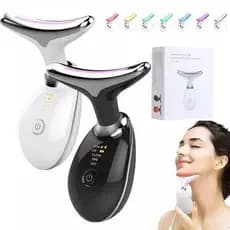Firmador Anti Rugas com LED Massageador Facial e Fototerapia para Pescoço e Pele