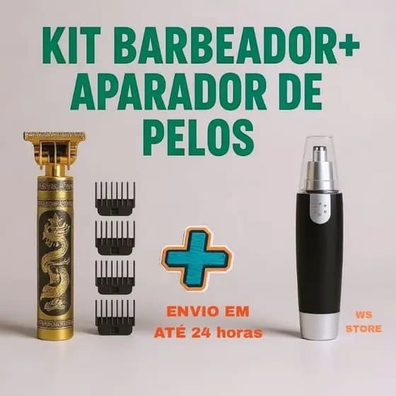 Kit Barbeador Feminino E Masculino Depilador Aparador De Pelos Máquina De Cortar Cabelo