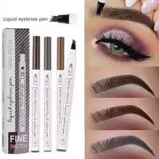 Caneta Sobrancelha Fio a Fio Microblading  À Prova D'água Longa Duração 4 Pontas