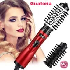 Escova Rotativa Secador Cabelo 2 em 1 Elétrica Profissional