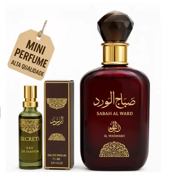 Perfume de bolsa mini arabe Sabah Al Ward 15ml feminino