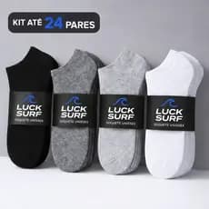 Kit até 24 Pares Meias Soquete Unissex Macia e Confortável