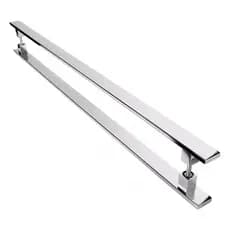 Puxador Inox Para Porta Pivotante Madeira Vidro 80 cm