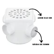 Caixas Ralo Sifonada Quadrada 100x100x50 Banheiro Quintal PROMOÇÃO