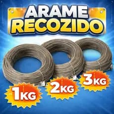 Arame Recozido Para Amarração Bwg 18 1,24mm Torcido Rolo Com 1kg