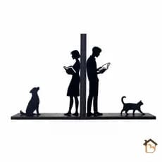 Suporte Porta Livros Antiderrapante Organizador Decor Apoio de Livros Livreiro Aparador Silhueta