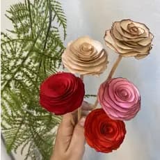 Varetas de rosa de madeira para difusor/aromatizador 26cm