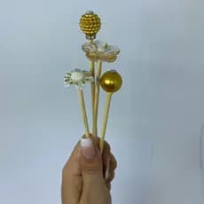 Kit 4 Varetinhas Dourado Para Difusor 25cm