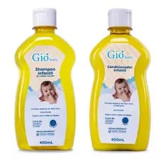 Kit Shampoo e Condicionador Gió Baby 400 ML - Seguro para Todas as Idades - Vegano