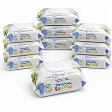 Kit 10 Pacotes Toalhas Umedecidas Turminha da Bagunça 120 Folhas 98% Água Lenço Umedecido
