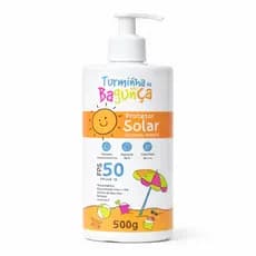 Protetor Solar Infantil FPS 50 Turminha da Bagunça UVA+UVB – Cheirinho de Uva – 200g e 500g