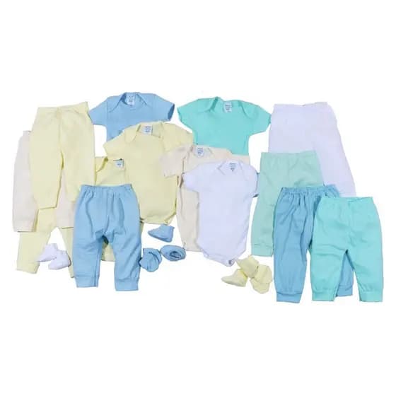 Kit 12 peças body manga curta calça meias completo menina menino unissex maternidade mijao roupa de bebê Enxoval Verão