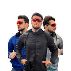 Corta Vento Jaqueta Masculina Repele Água Gola Alta Academia Treino Fitness Resistente
