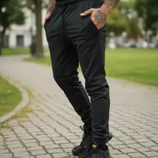 Calça Jogger Masculina Tech Treino Esportiva Bolsos Slim Casual Ziper na Barra Regulagem